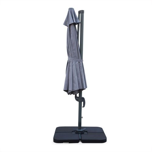 Biscarosse Chapéu-de-sol, excêntrico, redondo, cinzento, 3x2 cm | Biscarosse