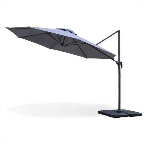 Biscarosse Chapéu-de-sol, excêntrico, redondo, cinzento, 3x2 cm | Biscarosse