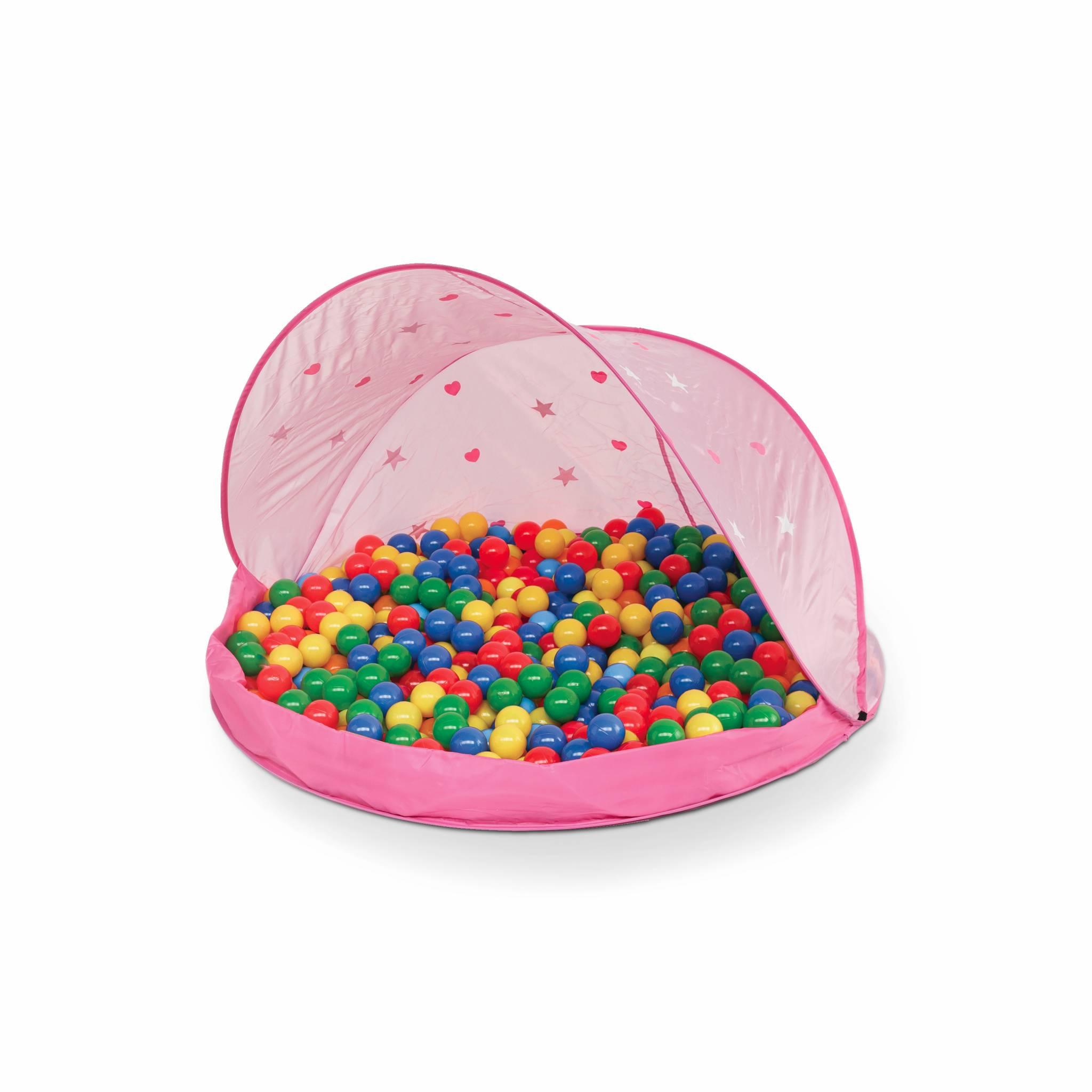 Roze pop-up speeltent voor kinderen – Paulette, met 50 ballen