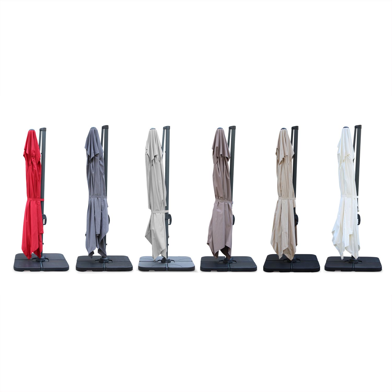 Ampelschirm Sonnenschirm St. Jean de Luz 3x4m Grau