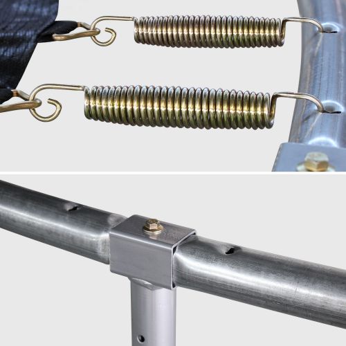 Trampolim de 245 cm, suporta até 150 kg (estrutura reforçada). Inclui: escada + cobertura de proteção + bolsa para sapatos + kit de fixação - PLUTON XXL Foto5 Pluton XXL Trampolim 245 cm, até 150 kg, kit completo, Pluton XXL