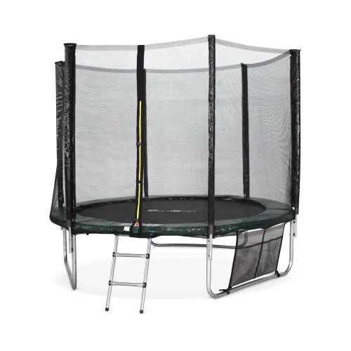 Trampolim de 245 cm, suporta até 150 kg (estrutura reforçada). Inclui: escada + cobertura de proteção + bolsa para sapatos + kit de fixação - PLUTON XXL Foto2 Pluton XXL Trampolim 245 cm, até 150 kg, kit completo, Pluton XXL