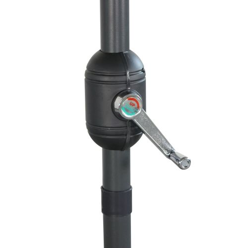 Touquet rectangular Parasol reto Retangular Touquet 2x3m Água verde, giro central em alumínio e abertura de manivela