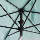 Touquet rectangular Parasol reto Retangular Touquet 2x3m Água verde, giro central em alumínio e abertura de manivela