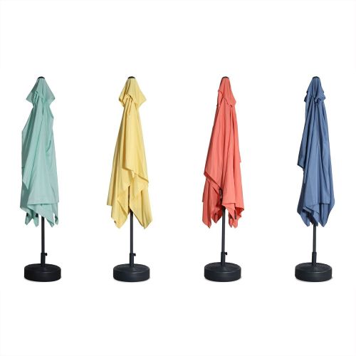 Parasol rectangular direito 2x3m - Touquet Amarelo - mastro central em alumínio giratório e manivela de abertura Foto6 Touquet rectangular Guarda-sol direito Touquet rectangular 2x3m amarelo, mastro central em alumínio orientável e manivela de abertura