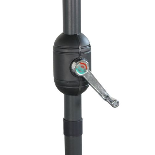 Parasol rectangular direito 2x3m - Touquet Amarelo - mastro central em alumínio giratório e manivela de abertura Foto4 Touquet rectangular Guarda-sol direito Touquet rectangular 2x3m amarelo, mastro central em alumínio orientável e manivela de abertura