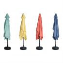 Touquet rectangular Guarda-sol direito Touquet rectangular 2x3m amarelo, mastro central em alumínio orientável e manivela de abertura