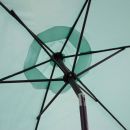 Touquet Pastel 300 cm Guarda-sol do jardim, guarda-sol vermelho, mastro central, inclinação, verde água, Ø300cm, Touquet