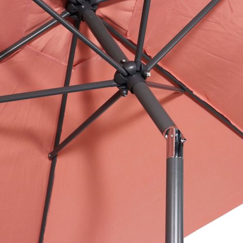 Touquet Pastel 300 cm Parasol redondo ⌀300cm - Touquet Pessêgo- mastro central de alumínio orientável e manivela de abertura