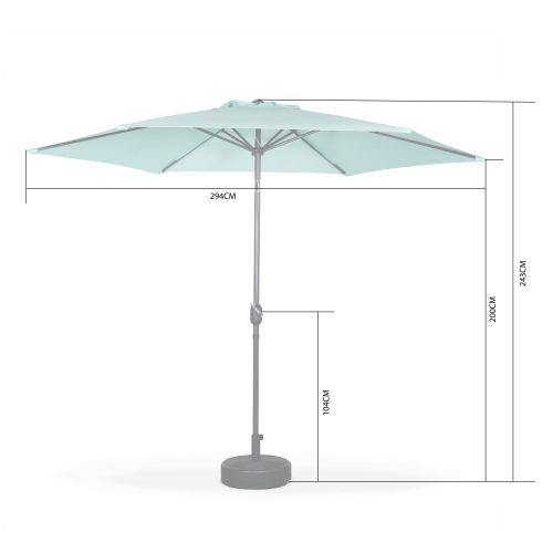 Touquet Pastel 300 cm Parasol redondo Ø300cm - Touquet Pastel Amarelo - mastro central orientável em alumínio e manivela de abertura