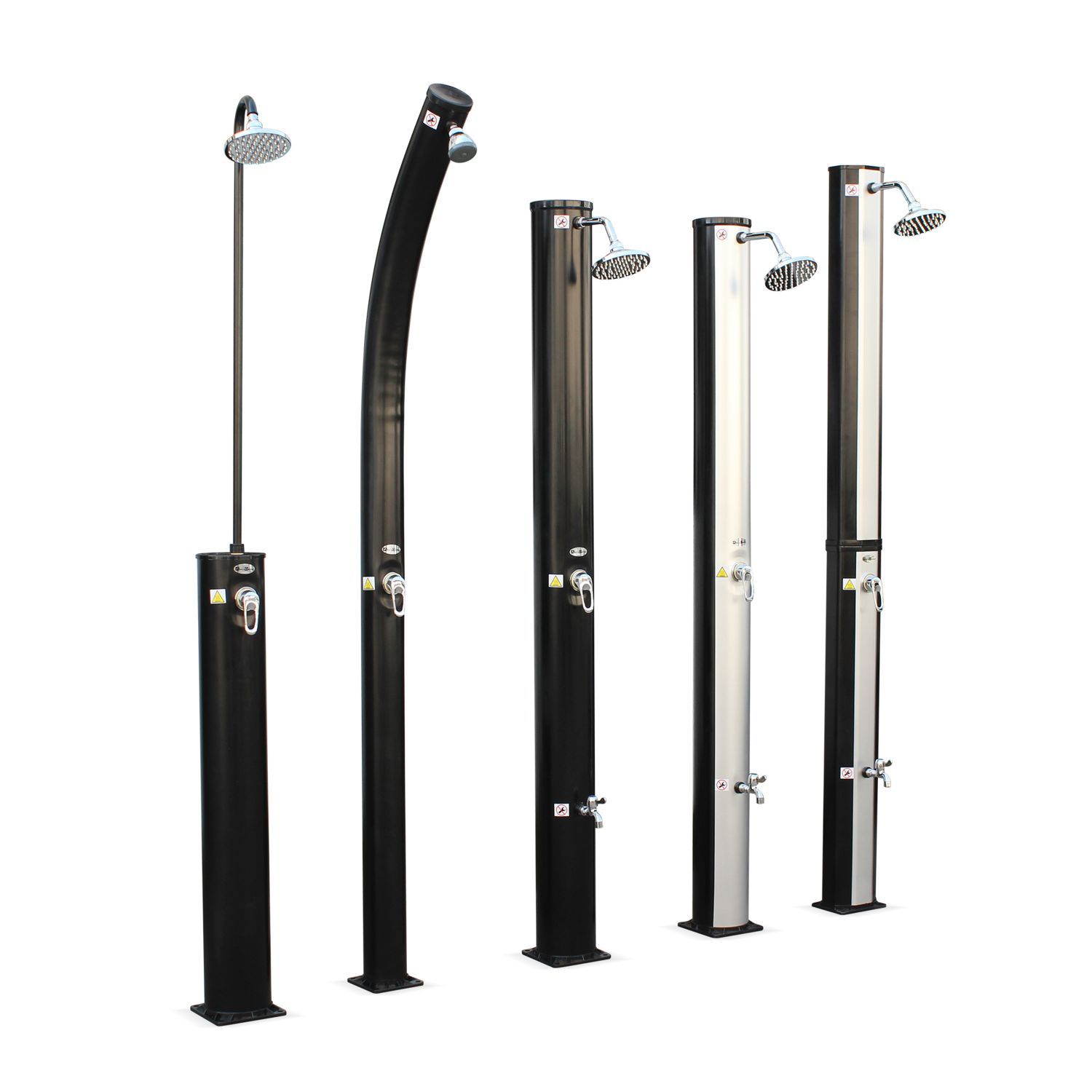 Douche solaire d'extérieur pour piscine, terrasse, jardin avec mitigeur