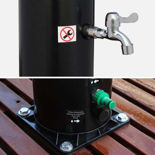 Douche solaire d'extérieur pour piscine, terrasse, jardin avec mitigeur