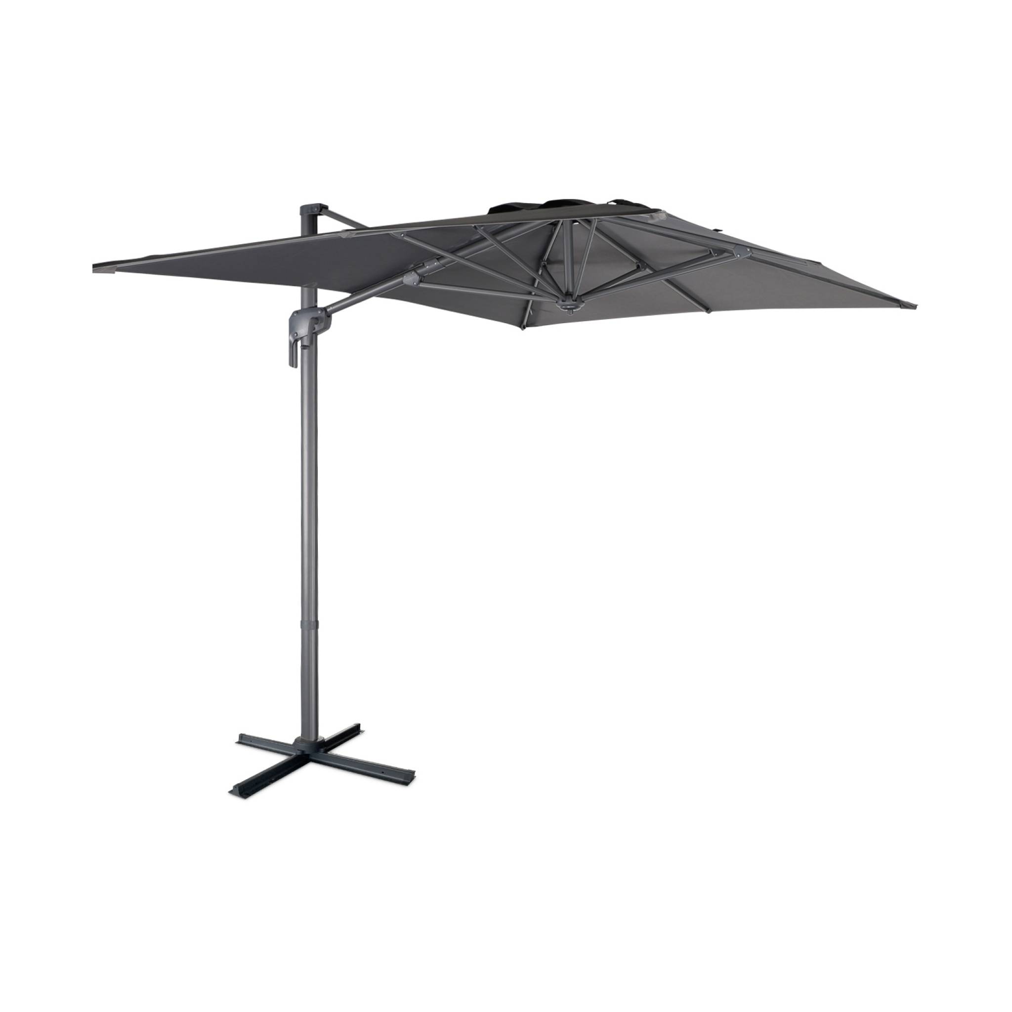 Ombrellone decentrato rettangolare 2x3m , grigio