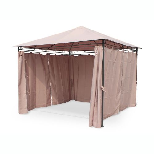 Tolosa Pergola, Mandris, Tecido, Aço reforçado, Castanho, 3x3m | Tolosa