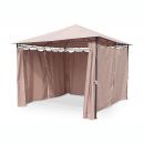 Tolosa Pergola, Mandris, Tecido, Aço reforçado, Castanho, 3x3m | Tolosa