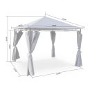 Tolosa Pergola, Mandris, Tecido, Aço reforçado, Castanho, 3x3m | Tolosa