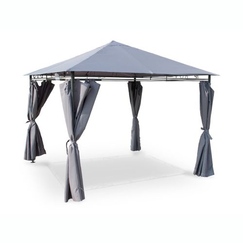 Tolosa Pergola com cortinas de 3x3m - cinza. Descubra a Tolosa