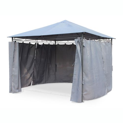 Tolosa Pergola com cortinas de 3x3m - cinza. Descubra a Tolosa