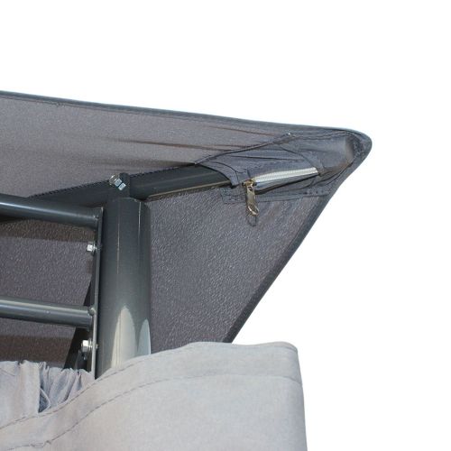 Tolosa Pergola com cortinas de 3x3m - cinza. Descubra a Tolosa