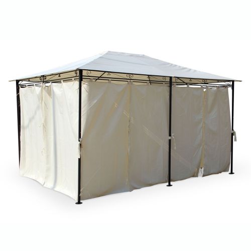Nicae Pergola, gazebos, Tecido, Aço reforçado, Cru, 3x4m | Nicae