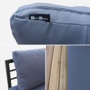 Buenos Aires 5 lugares móveis de jardim de madeira - Buenos Aires - Almofadas cinza, sofá de canto