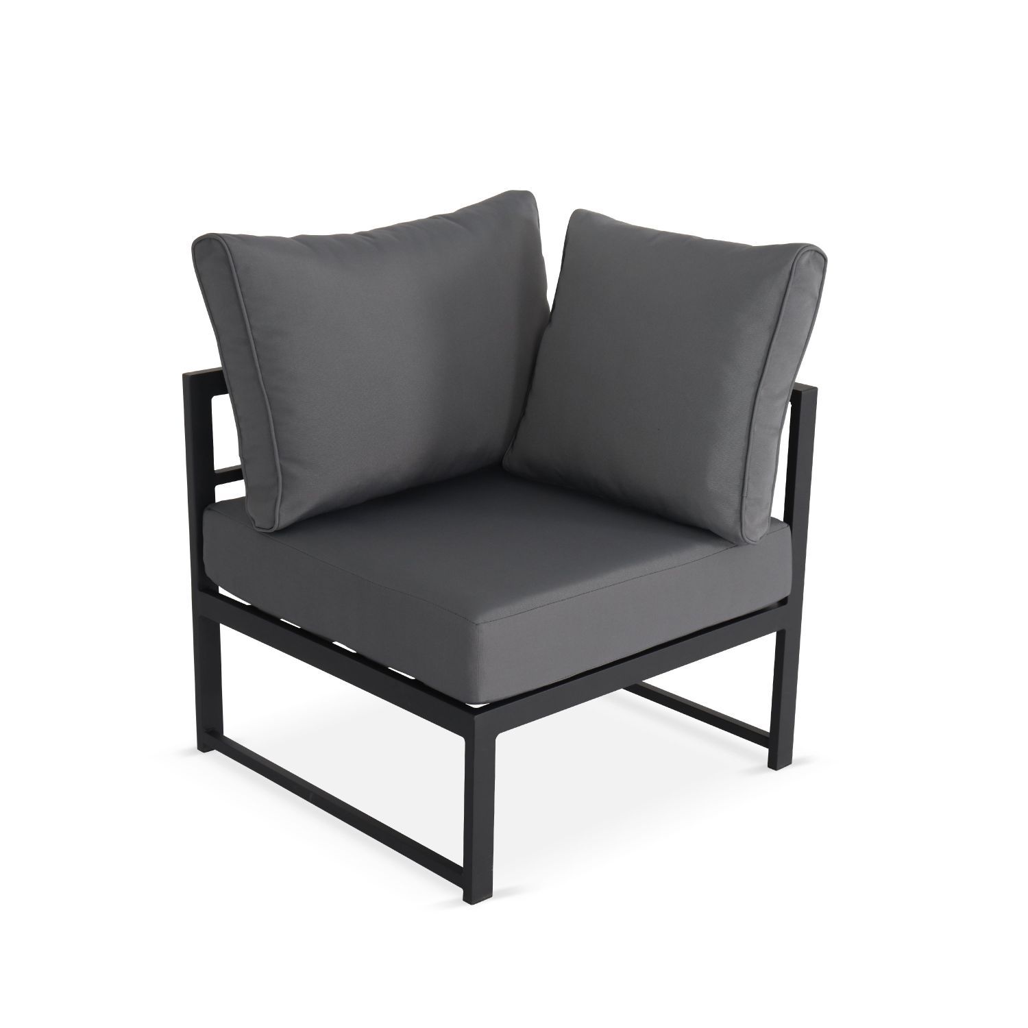 Muebles de jardin, Aluminio, Antracita Gris, 5 plazas Stratum