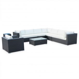 Venezia Móveis de jardim, preto, cru, 8 e10 lugares | Venezia