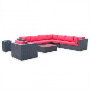 Venezia Móveis de jardim, preto, vermelho, 8 e 10 lugares | Venezia