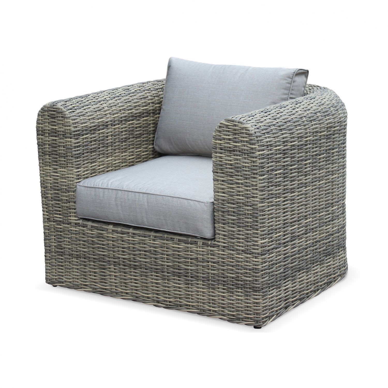 Muebles de jardín, Ratán sintético, Gris Beige, 5 plazas, | Juliano