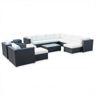 Tripoli Móveis de jardim, preto, cru, 12 e14 lugares | Tripoli