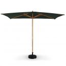 Cabourg 2x3m Guarda-sol retangular de madeira retangular 2x3m - Verde - mastro central de madeira, abertura manual, polia - Cabourg