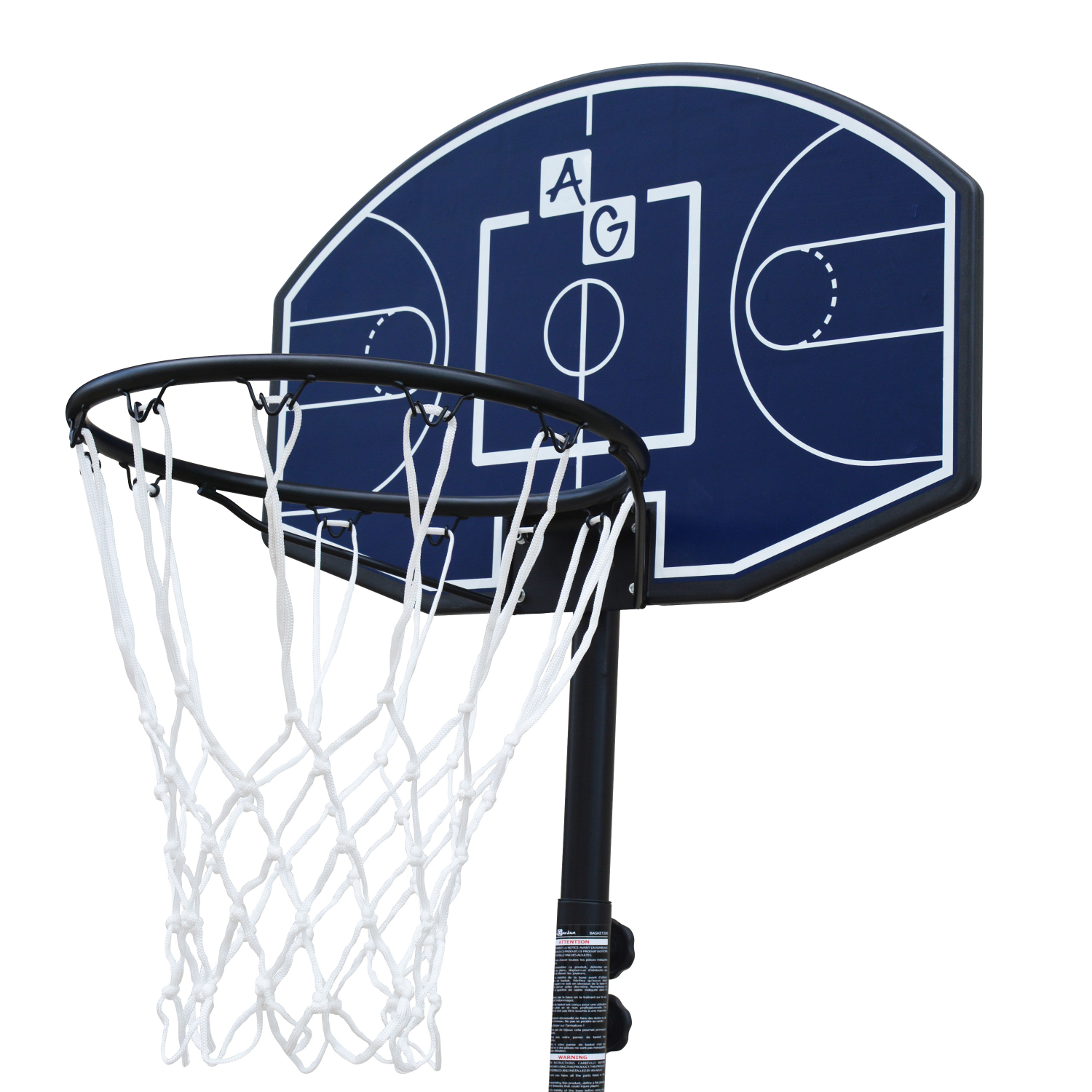 Panier de basket évolutif sur pied 2,1 m avec ballon et pompe, pied de