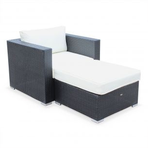 Genova Móveis de jardim, preto, cru, 1 lugar | Genova | Alice's Garden