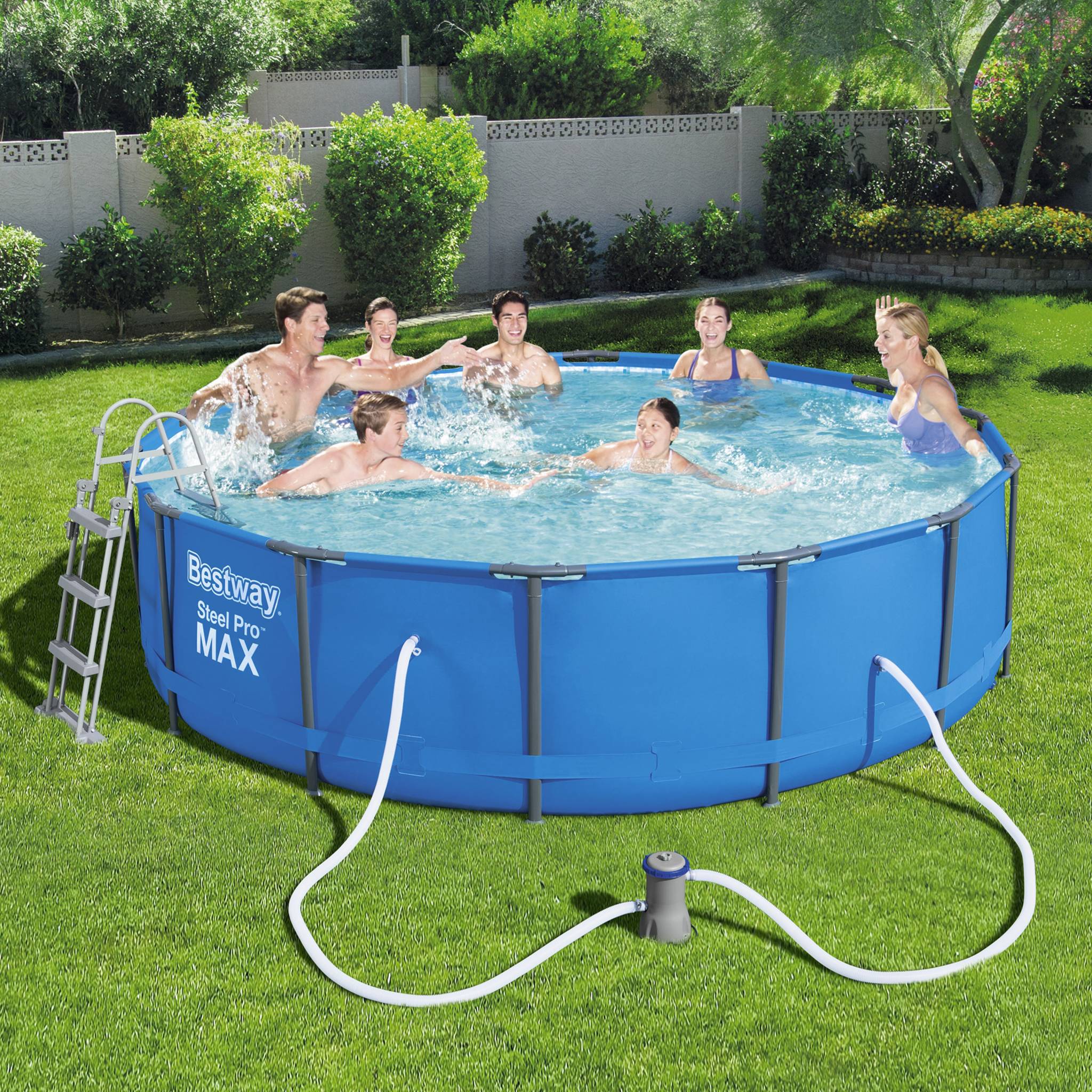 Piscine tubulaire BESTWAY - Peridot bleue - piscine ronde ...