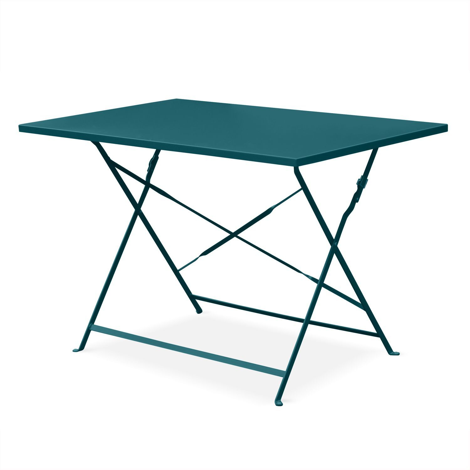 Emilia rectangular foldable garden table with four folding chairs, in